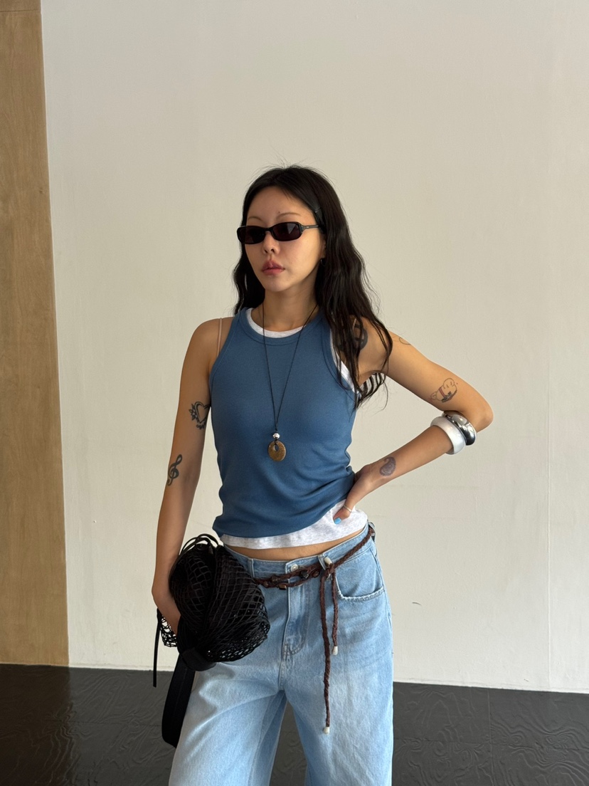 LIMLIMLIM韓國直郵女士新品人氣休閑職業吊帶背心不含內搭LIM LIM LIM吊帶/背心