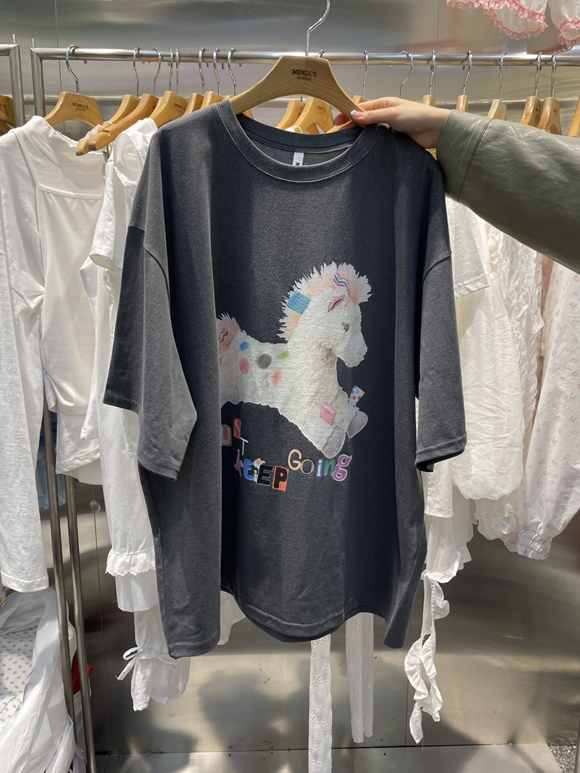 MENDL S韓國直郵女裝新款熱賣推薦26春夏人氣26夏季職業T恤MENDL ST恤圖色2