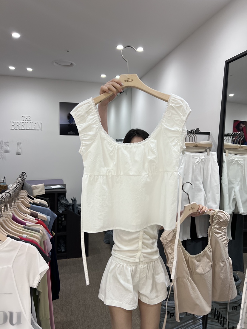 BRELLIN韓國直郵女士新品人氣時尚推薦26夏季26春夏襯衫蕾絲衫BRELLIN襯衫/蕾絲衫圖色1