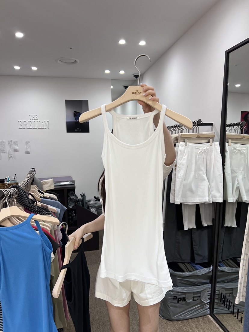 BRELLIN韓國東大門代購女士新品休閑人氣推薦吊帶背心復古BRELLIN吊帶/背心圖色1