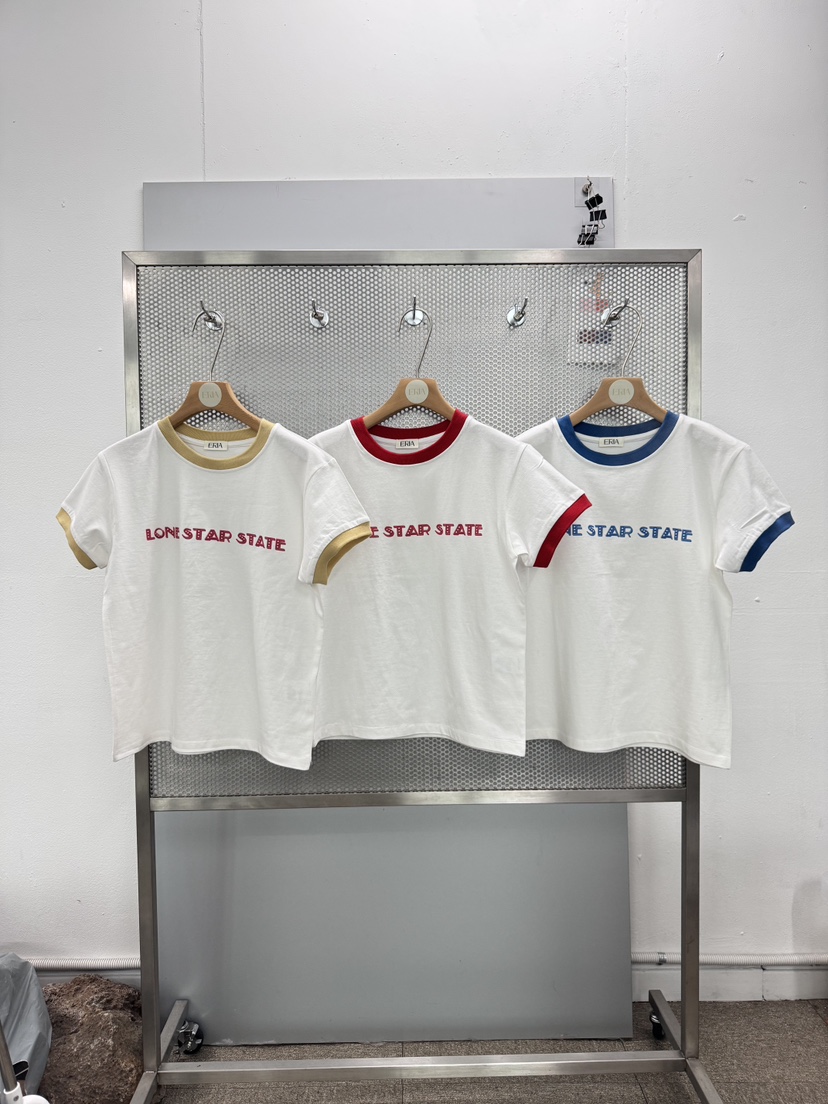 HUE/ERIA韓國東大門代購女裝新品推薦熱賣26春夏休閑T恤HUE/ERIAT恤圖色2左二色