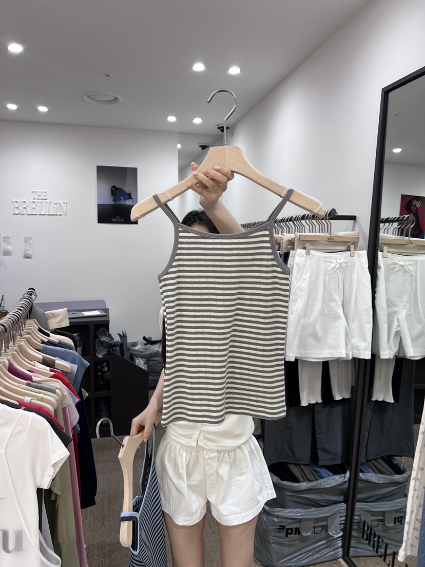 BRELLIN韓國直郵實拍女士新款推薦26夏季熱賣26春夏吊帶背心BRELLIN吊帶/背心