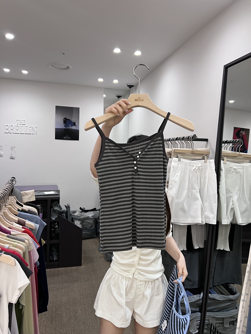 BRELLIN韓國直郵實拍女士新款推薦26夏季熱賣26春夏吊帶背心BRELLIN吊帶/背心圖色1