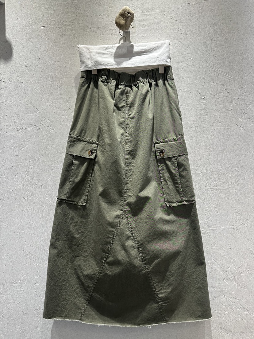 AT NOTE韓國代購女裝新款休閑26夏季職業26春夏長裙工裝AT NOTE長裙