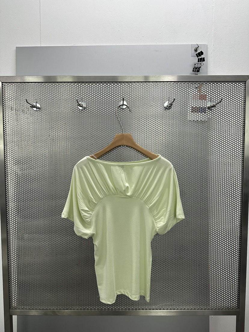 HUE/ERIA東大門實拍韓國女裝新品熱賣26春夏職業T恤褶皺HUE/ERIAT恤