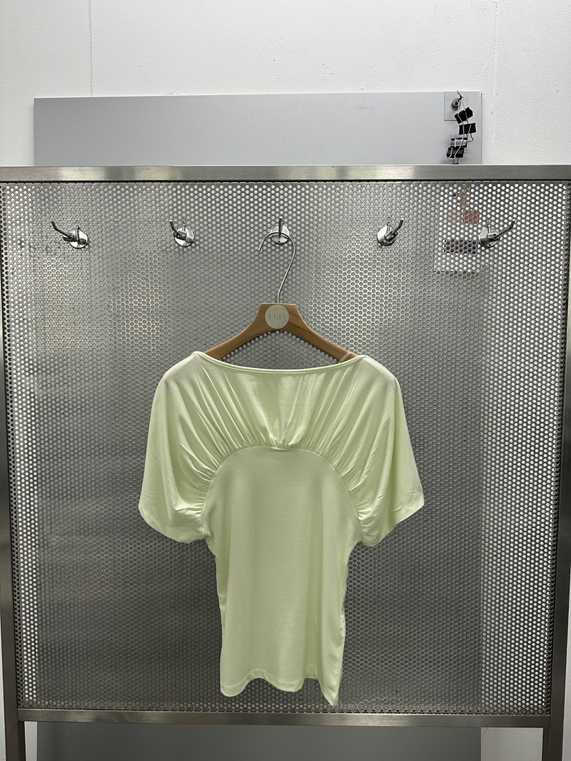 HUE/ERIA東大門實拍韓國女裝新品熱賣26春夏職業T恤褶皺HUE/ERIAT恤圖色1