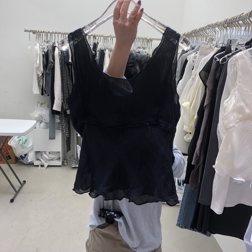 PADO韓國東大門直郵女裝新款時尚熱賣休閑吊帶背心假兩件PADO吊帶/背心