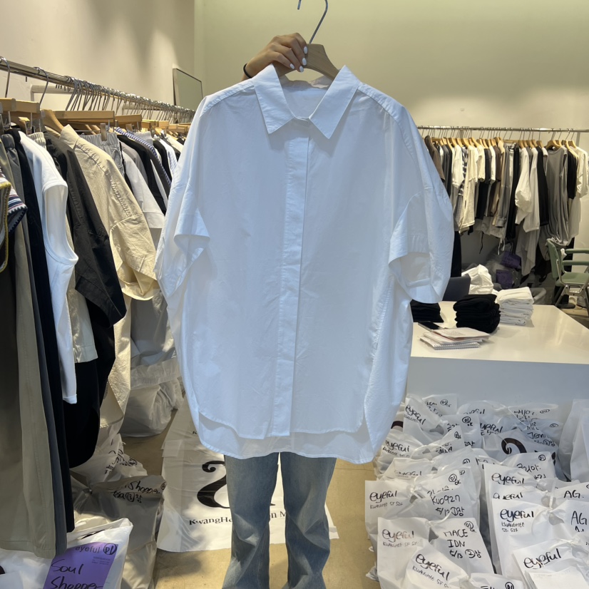 EYEFUL-Q韓國東大門代購女士新品26夏季時尚人氣襯衫蕾絲衫eyeful襯衫/蕾絲衫圖色1