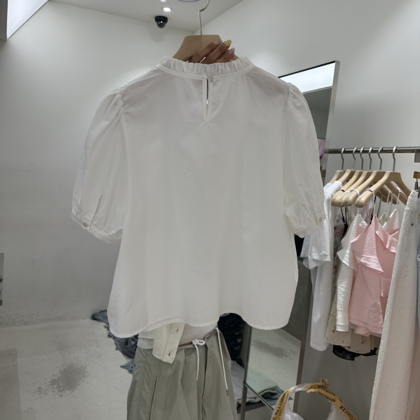 REPELLER韓國代購女裝新款推薦26夏季26春夏襯衫蕾絲衫亞麻REPELLER襯衫/蕾絲衫