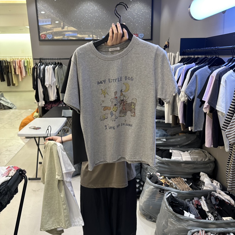 CREDITO韓國直郵實拍女士新品人氣26夏季熱賣職業時尚T恤CREDITOT恤圖色3