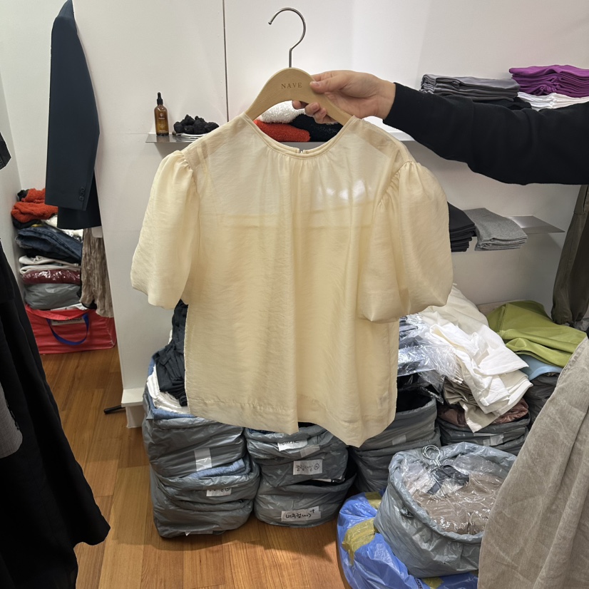 NAVE韓國直郵實拍女士新款推薦26春夏人氣休閑襯衫蕾絲衫NAVE襯衫/蕾絲衫圖色2