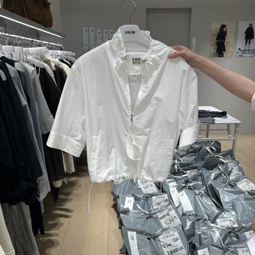 FAVOR-P韓國東大門代購女裝新品人氣休閑推薦職業時尚夾克FAVOR-P夾克圖色1白色