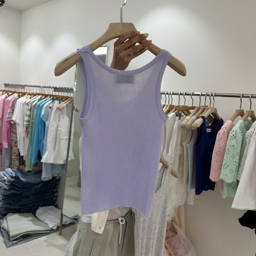 REPELLER韓國東大門直郵女士新品休閑人氣吊帶背心亞麻針織REPELLER吊帶/背心