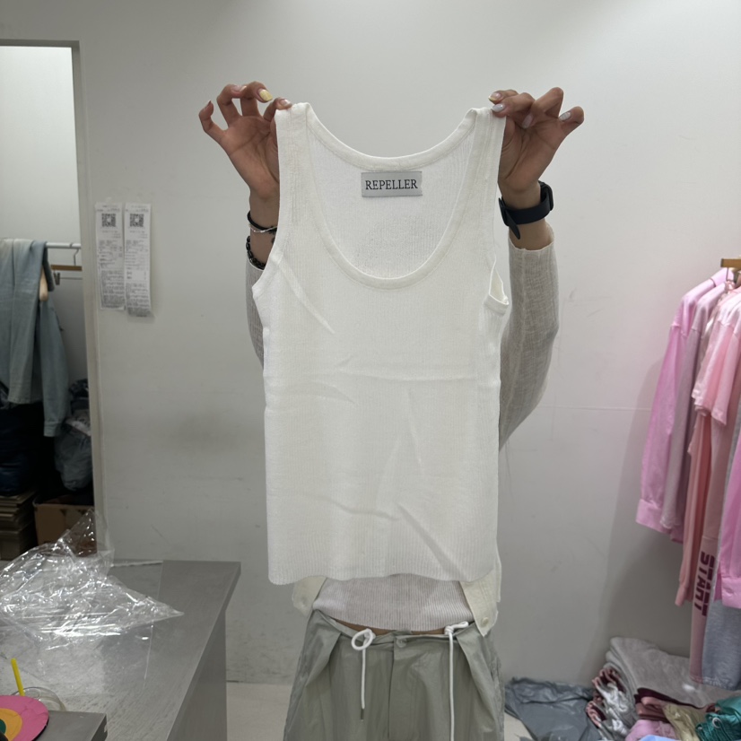 REPELLER韓國東大門直郵女士新品休閑人氣吊帶背心亞麻針織REPELLER吊帶/背心圖色8
