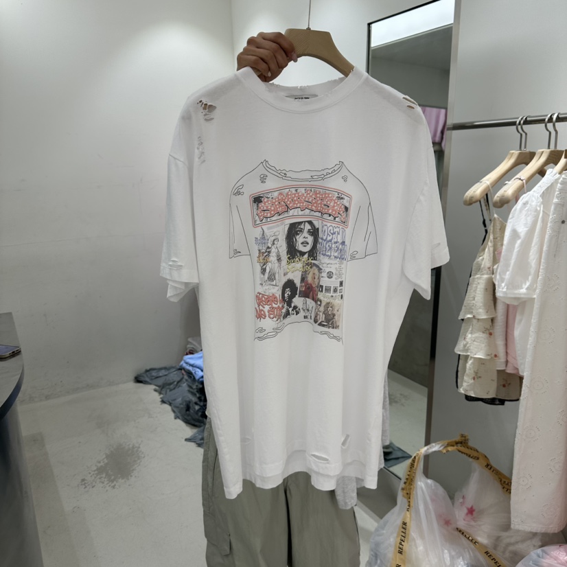 REPELLER韓國直郵實拍女裝新款26夏季職業休閑人氣T恤復古REPELLERT恤圖色1