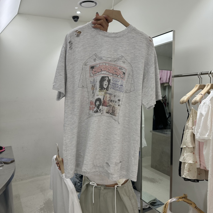 REPELLER韓國直郵實拍女裝新款26夏季職業休閑人氣T恤復古REPELLERT恤圖色2