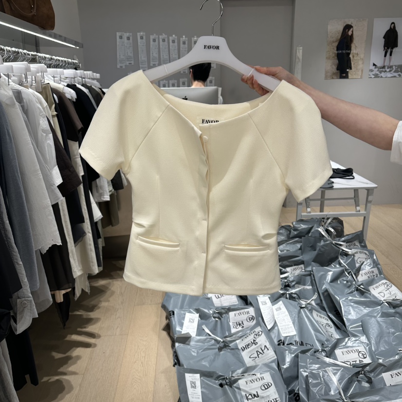 FAVOR-P韓國直郵女士新品26夏季熱賣推薦職業時尚休閑夾克FAVOR-P夾克圖色1
