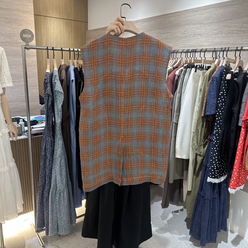 BISHOP/APOINT/3MARCH韓國直郵女士新款休閑馬甲不含腰帶BISHOP/APOINT/3MARCH馬甲