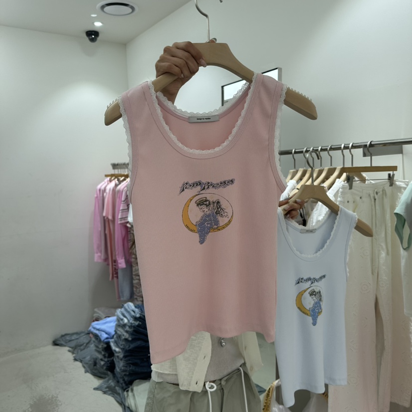 REPELLER韓國直郵實拍女裝新品時尚熱賣推薦吊帶背心蕾絲REPELLER吊帶/背心圖色1