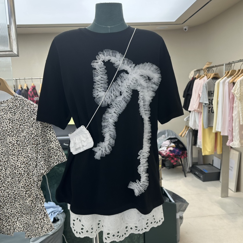 FORMING-P韓國直郵女裝新品休閑26春夏時尚熱賣職業T恤絲帶FORMING-PT恤圖色2