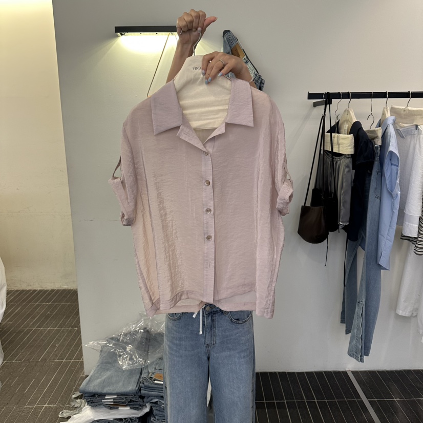 FIND-P韓國直郵女裝新品推薦熱賣休閑時尚人氣襯衫蕾絲衫FIND-P襯衫/蕾絲衫圖色2
