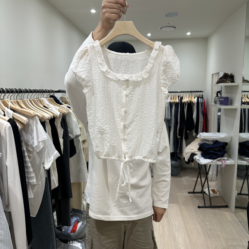 NOTTINGHAM/AVECNOUS/MODEST韓國東大門直郵女裝新品休閑襯衫蕾絲衫NOTTINGHAM/AVECNOUS/MODEST襯衫/蕾絲衫圖色1