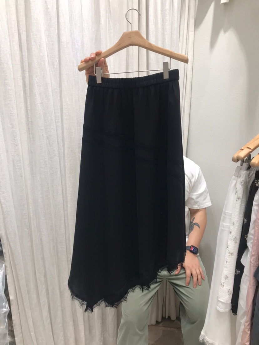 AHOY韓國東大門代購女裝新品時尚半身裙中短裙不對稱蕾絲AHOY半身裙/中短裙圖色2