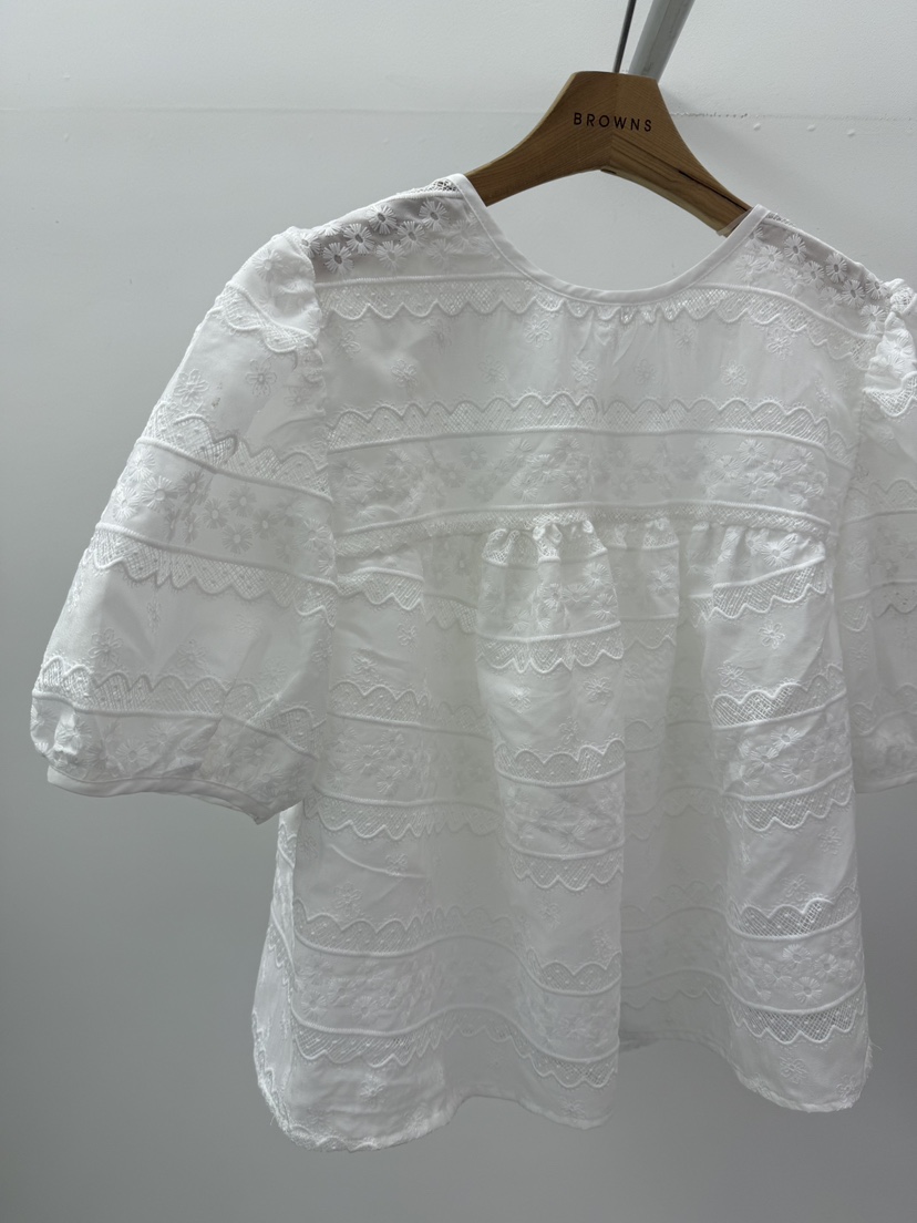 BROWNS-P韓國直郵實拍女裝新品26春夏26夏季襯衫蕾絲衫蕾絲BROWNS-P襯衫/蕾絲衫