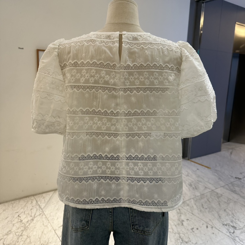 BROWNS-P韓國直郵實拍女裝新品26春夏26夏季襯衫蕾絲衫蕾絲BROWNS-P襯衫/蕾絲衫