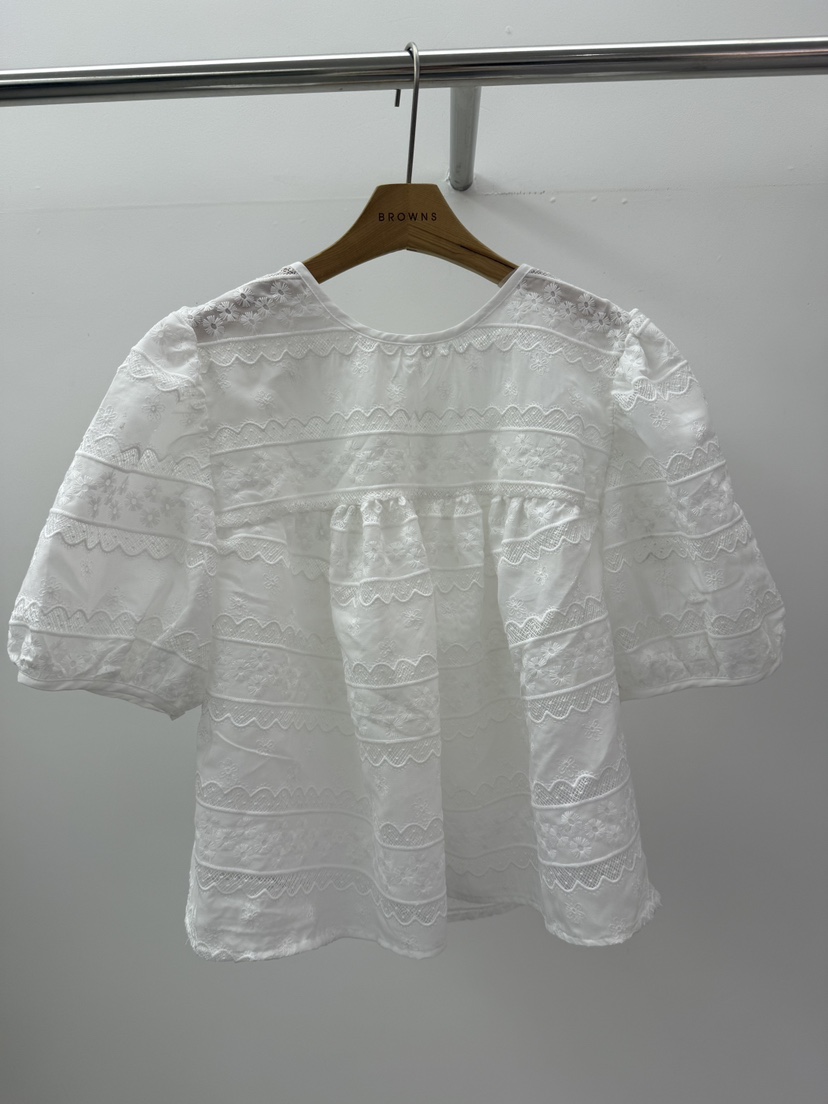BROWNS-P韓國直郵實拍女裝新品26春夏26夏季襯衫蕾絲衫蕾絲BROWNS-P襯衫/蕾絲衫圖色1