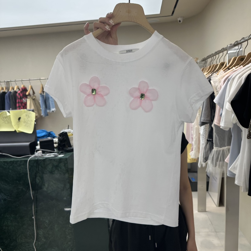 FORMING-P韓國東大門代購女士新品推薦人氣職業26夏季T恤花朵FORMING-PT恤圖色1