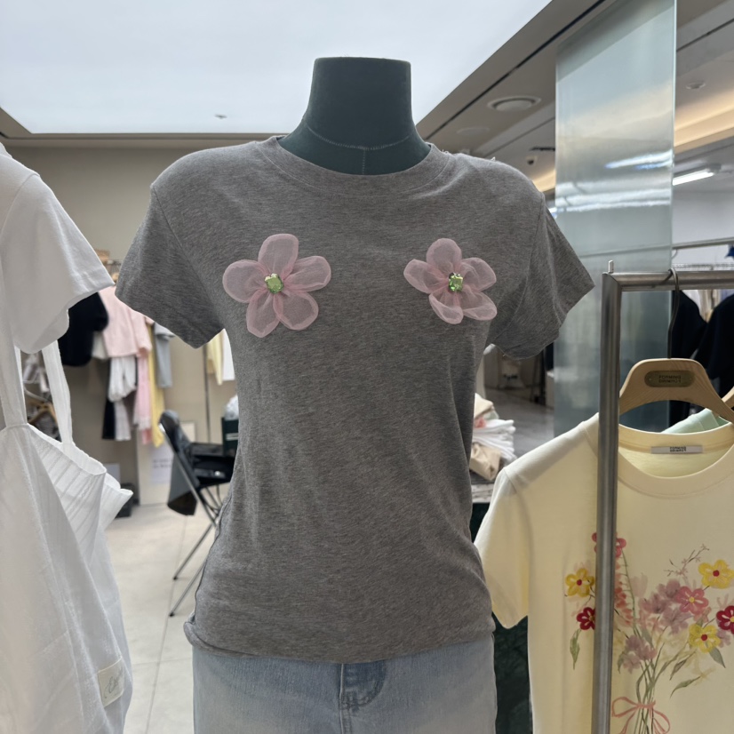 FORMING-P韓國東大門代購女士新品推薦人氣職業26夏季T恤花朵FORMING-PT恤圖色2