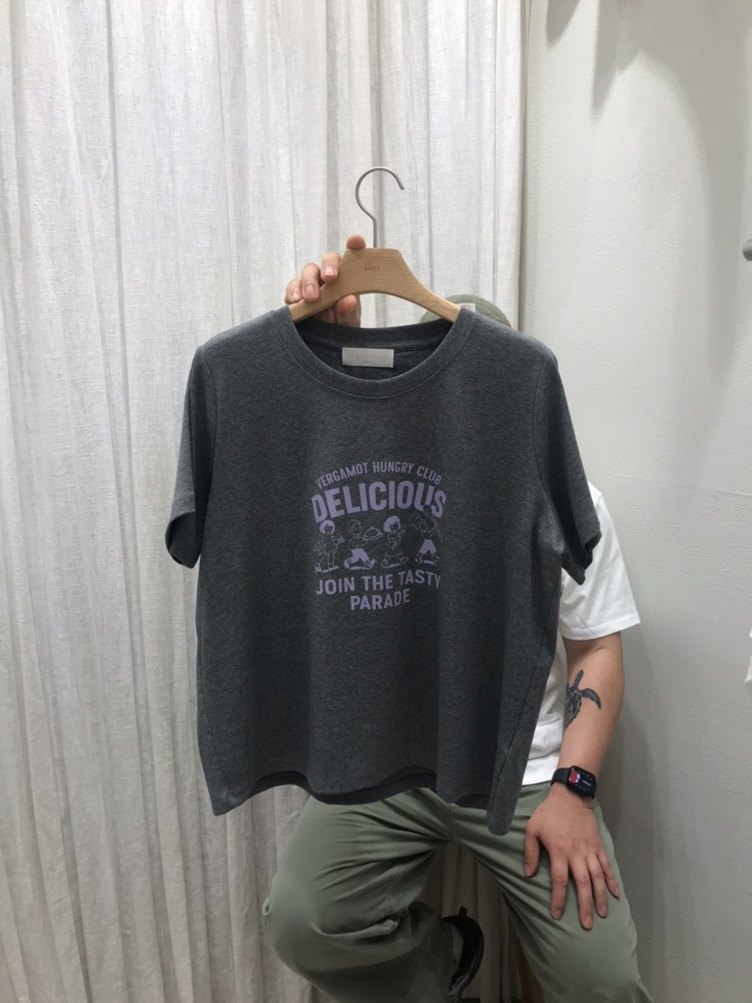 AHOY韓國直郵實拍女裝新款熱賣人氣26夏季26春夏時尚職業T恤AHOYT恤圖色2