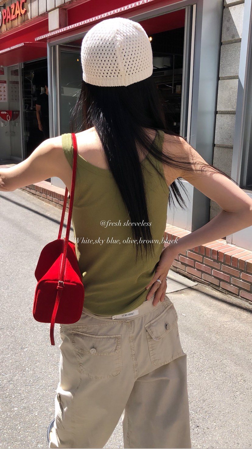 OVER RICH韓國直郵實拍女士新款人氣休閑26春夏吊帶背心OVER RICH吊帶/背心