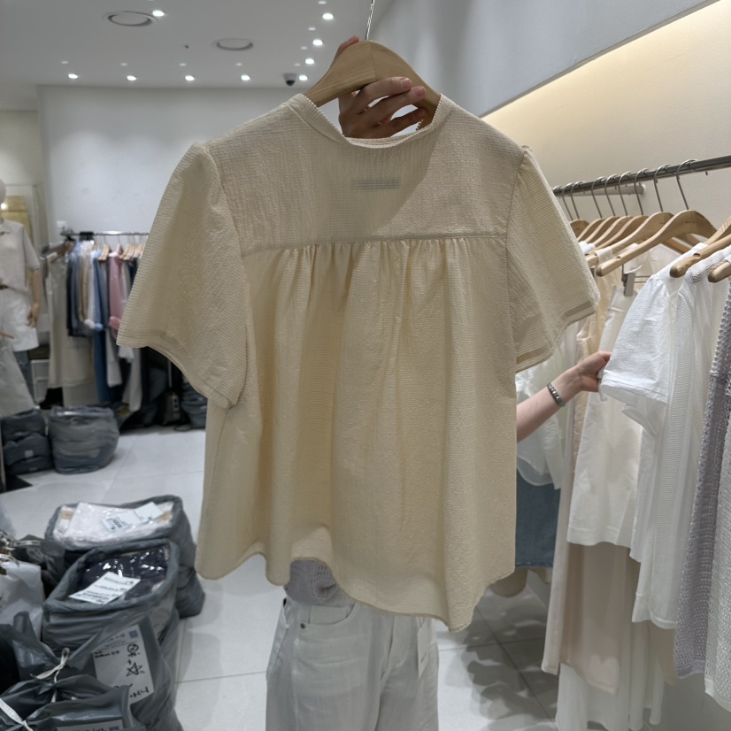 BLUEI-D/N SHARP韓國直郵女士新品推薦時尚襯衫蕾絲衫Blue i-d/N SHARP襯衫/蕾絲衫