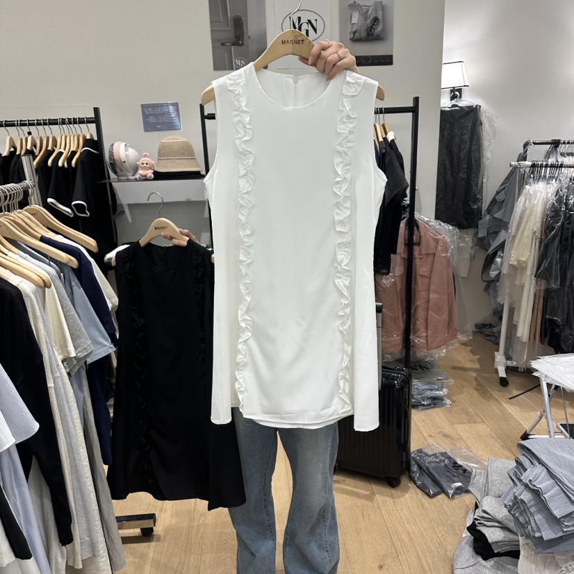 M.G.N韓國東大門代購女裝新品時尚人氣推薦連衣裙荷葉邊MAGNET連衣裙圖色1