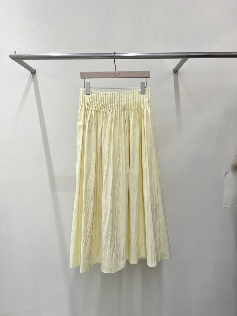 MARIE MARIE韓國東大門代購女士新品休閑26春夏長裙褶裥MARIE MARIE長裙圖色2