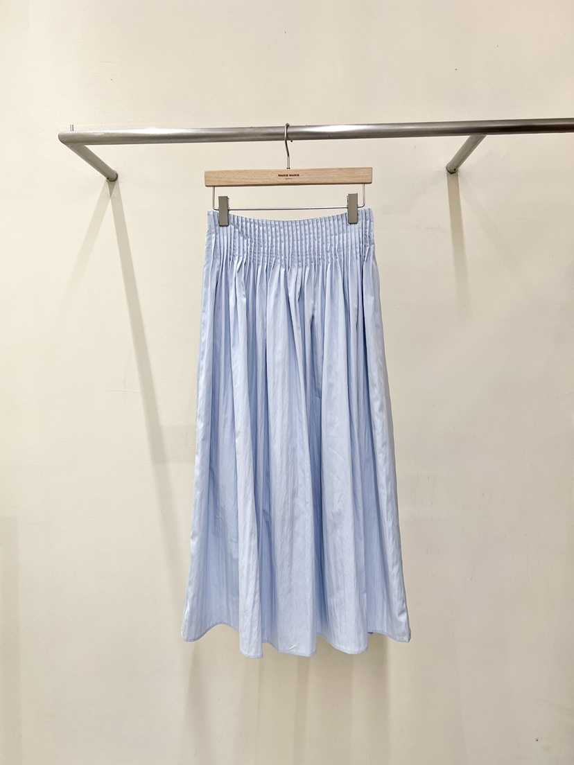 MARIE MARIE韓國東大門代購女士新品休閑26春夏長裙褶裥MARIE MARIE長裙圖色3