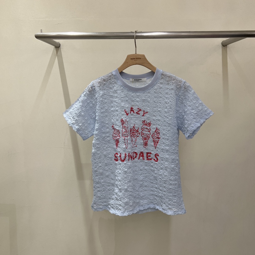 MARIE MARIE韓國直郵女士新品熱賣26夏季26春夏職業時尚T恤MARIE MARIET恤圖色2