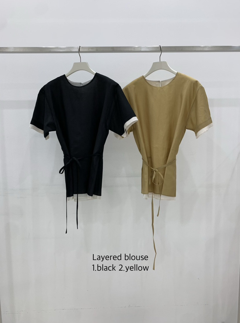 ARVE韓國直郵實拍女士新品26夏季推薦襯衫蕾絲衫含腰繩撞色ARVE襯衫/蕾絲衫
