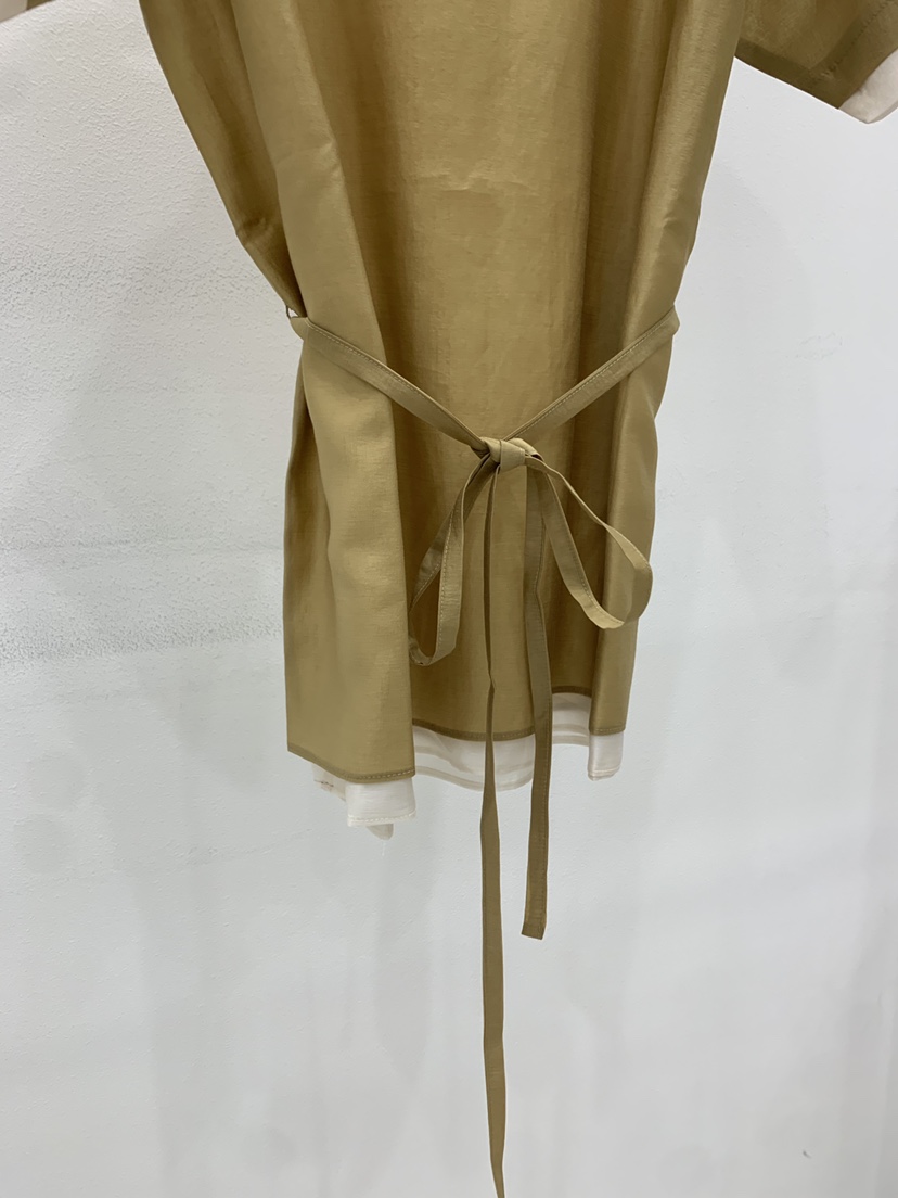 ARVE韓國直郵實拍女士新品26夏季推薦襯衫蕾絲衫含腰繩撞色ARVE襯衫/蕾絲衫