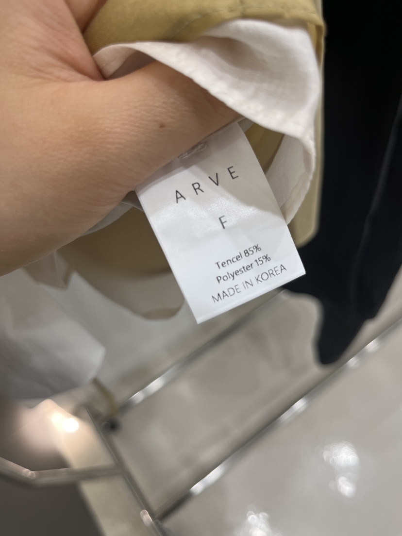 ARVE韓國直郵實拍女士新品26夏季推薦襯衫蕾絲衫含腰繩撞色ARVE襯衫/蕾絲衫