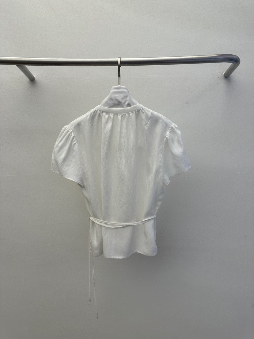 WIDA-P/RENEJ韓國東大門直郵女士新品休閑襯衫蕾絲衫含腰繩WIDA-P/RENEJ襯衫/蕾絲衫