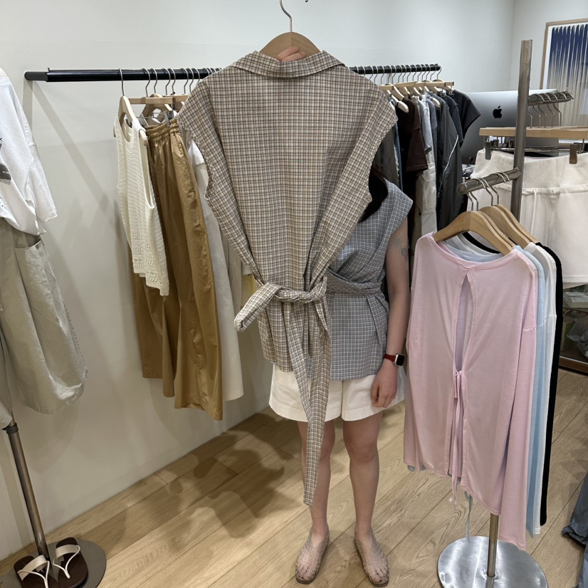 WINSOME韓國代購女裝新品職業人氣休閑推薦襯衫蕾絲衫格子WINSOME襯衫/蕾絲衫