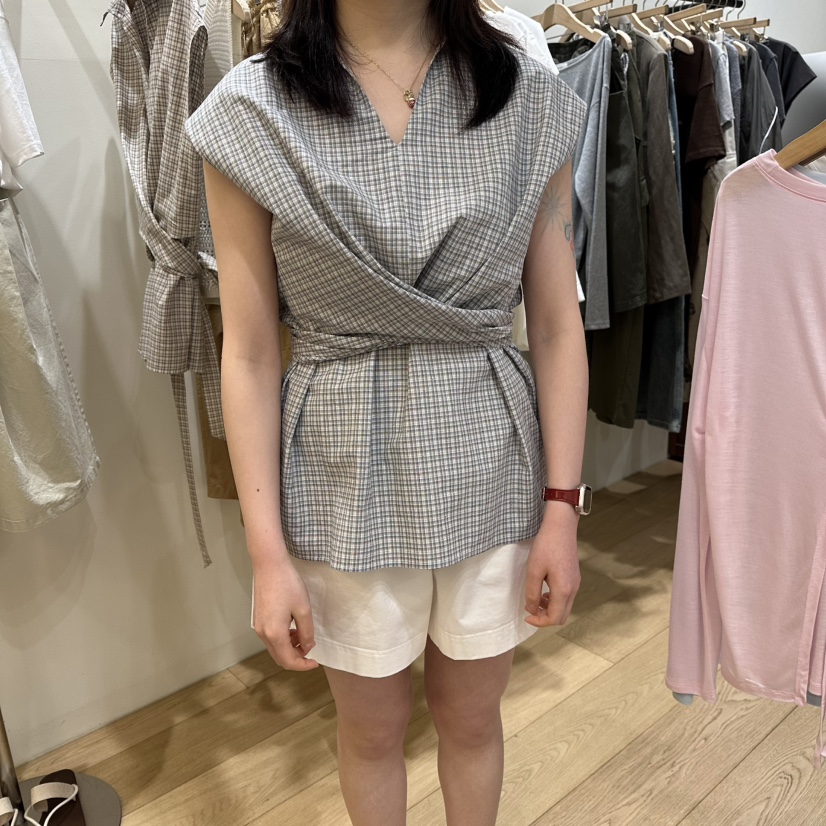 WINSOME韓國代購女裝新品職業人氣休閑推薦襯衫蕾絲衫格子WINSOME襯衫/蕾絲衫圖色2
