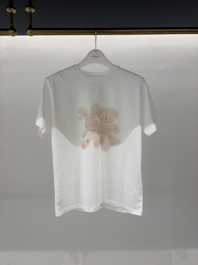 CREAM-P韓國東大門直郵女士新款26春夏推薦職業休閑人氣T恤CREAM-PT恤圖色1