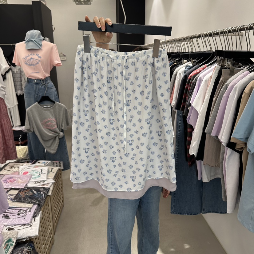 A.CES韓國東大門代購女裝新款26春夏26夏季半身裙中短裙A.CES半身裙/中短裙圖色1