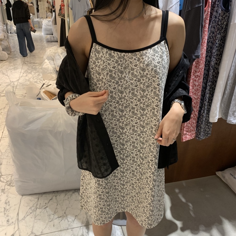 HEBON韓國直郵女士新品26夏季休閑26春夏時尚連衣裙包含配飾HEBON連衣裙圖色3