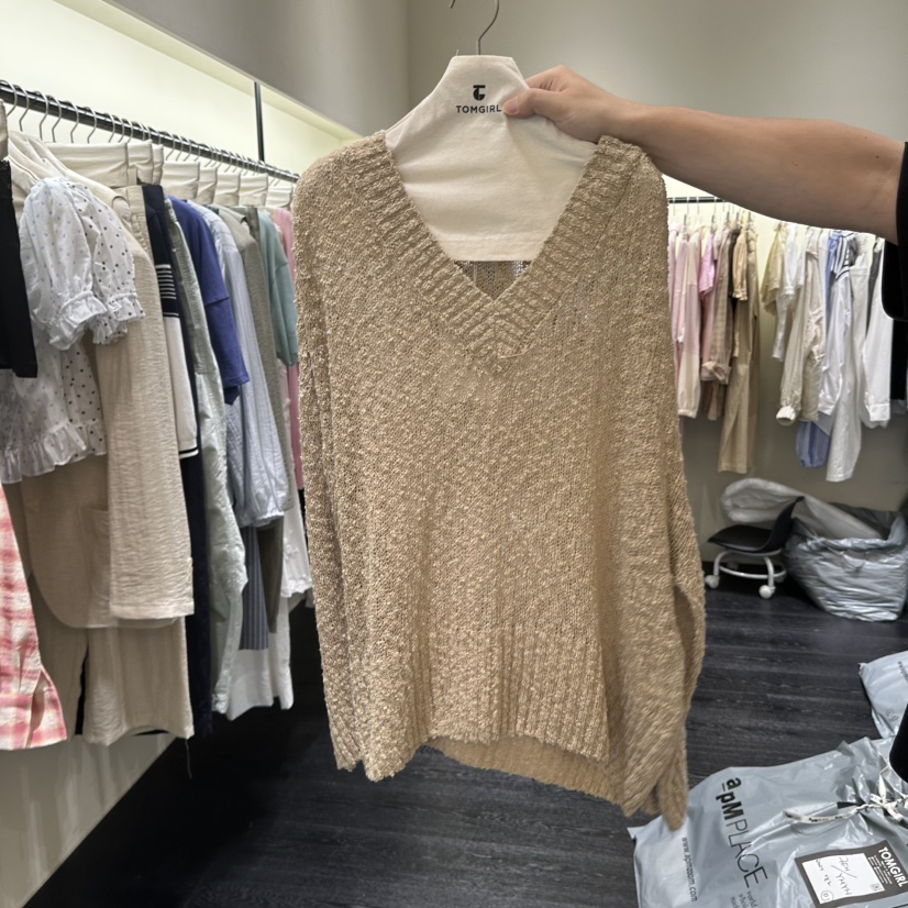 TOMGIRL韓國東大門代購女士新款休閑職業26春夏26夏季針織衫TOMGIRL針織衫圖色4