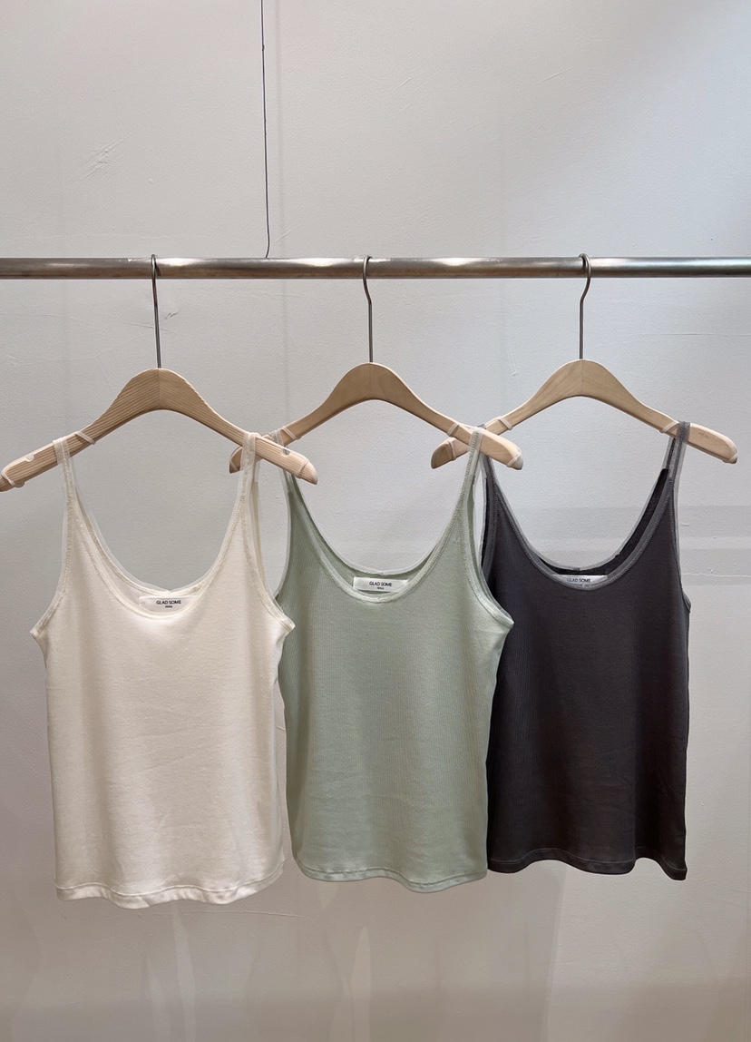 GLAD SOME韓國東大門代購女士新品26春夏26夏季吊帶背心網狀GLAD SOME吊帶/背心圖色1左一色